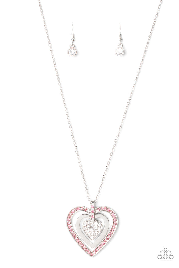 Paparazzi Accessories Bless Your Heart Pink Necklace - Pure Elegance by Kym