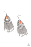 Paparazzi Accessories Scattered Storms Orange Earrings - Pure Elegance by Kym