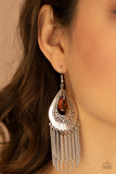 Paparazzi Accessories Scattered Storms Orange Earrings - Pure Elegance by Kym