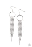 Paparazzi Jewelry Tapered Twinkle - White Earring - Pure Elegance by Kym