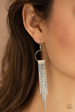 Paparazzi Jewelry Tapered Twinkle - White Earring - Pure Elegance by Kym