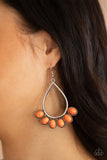 Paparazzi Accessories Stone Sky Orange Earrings - Pure Elegance by Kym