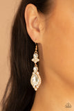 Paparazzi Accessories Fully Flauntable Gold Earring - Pure Elegance by Kym