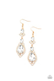 Paparazzi Accessories Fully Flauntable Gold Earring - Pure Elegance by Kym