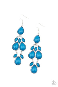 Paparazzi Accessories Superstar Social - Blue Earrings - Pure Elegance by Kym