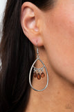 Paparazzi Accessories Shimmer Advisory Brown Earring - Pure Elegance by Kym