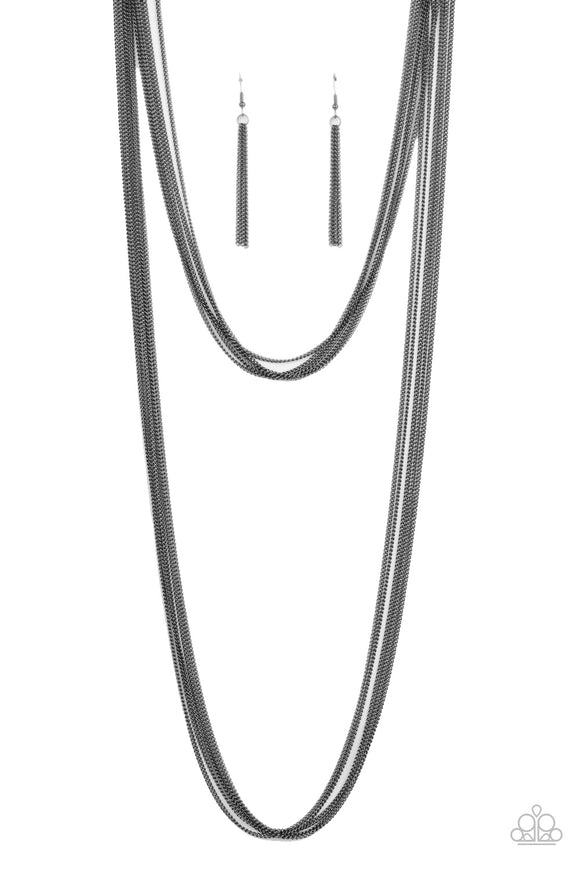 Paparazzi Jewelry Save Your TIERS - Black Necklace - Pure Elegance by Kym