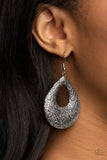 Paparazzi Accessories Flirtatiously Flourishing - Silver Earring - Pure Elegance by Kym