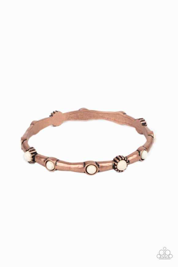 Paparazzi Accessories Rebel Sandstorm - Copper Bracelet - Pure Elegance by Kym