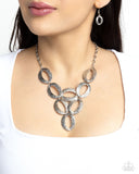 Paparazzi Jewelry OVAL The Limit - Silver Necklace - Pure Elegance by Kym