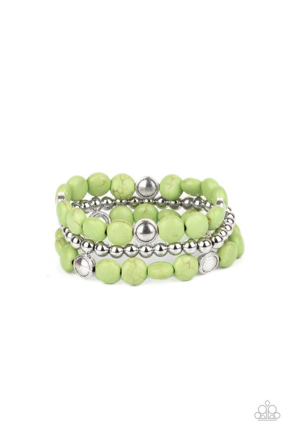 Paparazzi Jewelry Desert Verbena - Green Bracelet - Pure Elegance by Kym