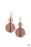 Paparazzi Accessories Metro Metalhead Copper Earring - Pure Elegance by Kym