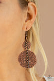 Paparazzi Accessories Metro Metalhead Copper Earring - Pure Elegance by Kym