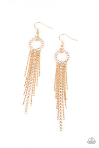 Paparazzi Jewelry Pass The Glitter - Gold Earring - Pure Elegance by Kym