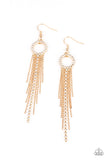 Paparazzi Jewelry Pass The Glitter - Gold Earring - Pure Elegance by Kym