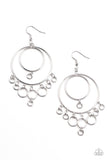 Paparazzi Jewelry Roundabout Radiance - Silver Earring - Pure Elegance by Kym