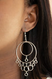 Paparazzi Jewelry Roundabout Radiance - Silver Earring - Pure Elegance by Kym