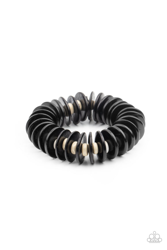 Paparazzi Accessories Caribbean Reefs - Black Bracelet - Pure Elegance by Kym
