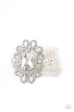 Paparazzi Accessories Rule The Room White Bracelet - Pure Elegance by Kym