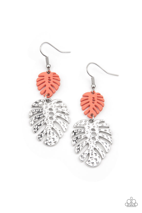 Paparazzi Jewelry Palm Tree Cabana - Orange Earrings - Pure Elegance by Kym