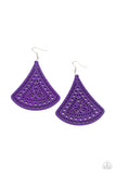 Paparazzi Jewelry FAN to FAN - Purple Earring - Pure Elegance by Kym