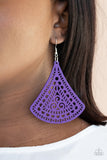 Paparazzi Jewelry FAN to FAN - Purple Earring - Pure Elegance by Kym