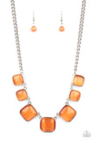 Paparazzi Jewelry Aura Allure - Orange Necklace - Pure Elegance by Kym
