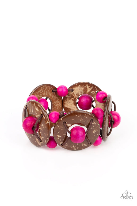 Paparazzi Jewelry Island Adventure - Pink Bracelet - Pure Elegance by Kym