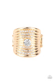 Paparazzi Jewelry Crystal Corsets - Gold Ring - Pure Elegance by Kym
