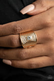 Paparazzi Jewelry Crystal Corsets - Gold Ring - Pure Elegance by Kym