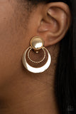Paparazzi Jewelry Refined Ruffles - Clip On Gold Earring - Pure Elegance by Kym
