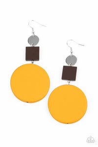 Paparazzi Jewelry Modern Materials - Yellow Earring - Pure Elegance by Kym