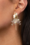 Paparazzi Jewelry Harmonically Holographic - Gold Earring - Pure Elegance by Kym