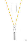 Paparazzi Jewelry Industrial Conquest - Yellow Necklace - Pure Elegance by Kym