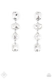 Paparazzi Jewelry Cosmic Heiress - White Earring - Pure Elegance by Kym