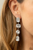 Paparazzi Jewelry Cosmic Heiress - White Earring - Pure Elegance by Kym