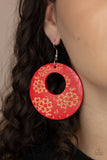 Paparazzi Jewelry Galapagos Garden Party - Red Earring - Pure Elegance by Kym