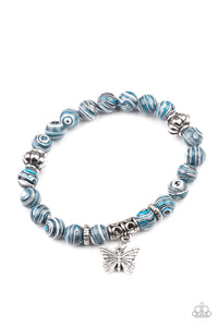 Paparazzi Jewelry Butterfly Wishes - Blue Bracelet - Pure Elegance by Kym