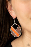 Paparazzi Jewelry Don't Be MODest - Orange Earring - Pure Elegance by Kym