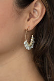 Paparazzi Jewelry Poshly Primitive - White Hoop Earrings - Pure Elegance by Kym