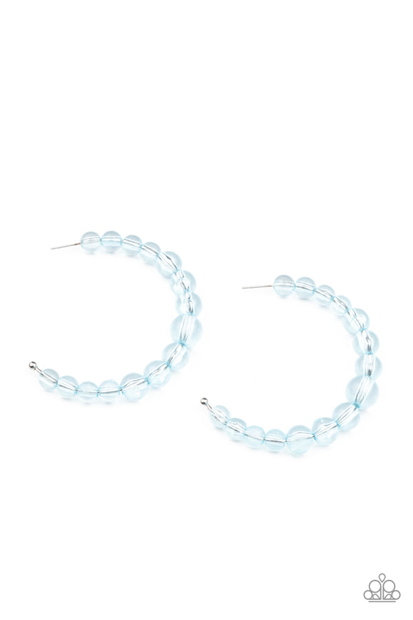 Paparazzi Jewelry In The Clear - Blue Earring - Pure Elegance by Kym