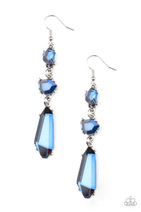 Paparazzi Jewelry Sophisticated Smolder - Blue Earring - Pure Elegance by Kym