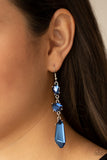 Paparazzi Jewelry Sophisticated Smolder - Blue Earring - Pure Elegance by Kym