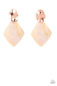 Paparazzi Jewelry Alluringly Lustrous - Copper Earring - Pure Elegance by Kym