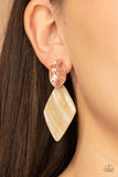Paparazzi Jewelry Alluringly Lustrous - Copper Earring - Pure Elegance by Kym