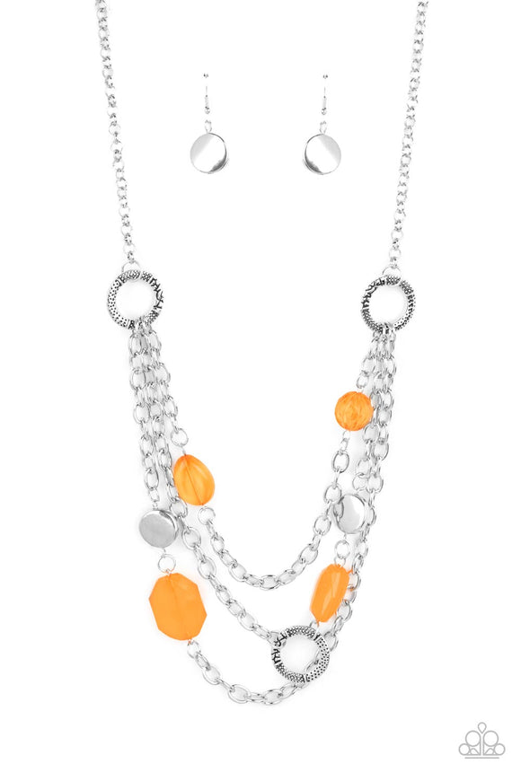 Paparazzi Jewelry Oceanside Spa - Orange Necklace - Pure Elegance by Kym