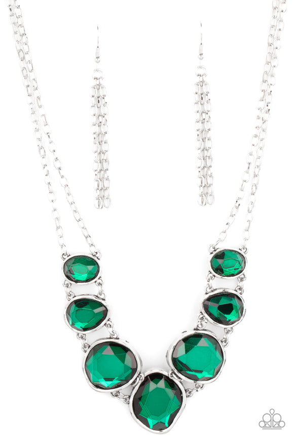 Paparazzi Jewelry Absolute Admiration - Green Necklace - Pure Elegance by Kym