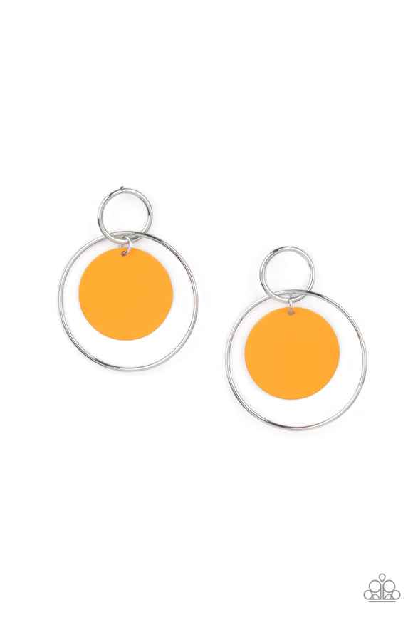 Paparazzi Jewelry POP, Look, and Listen - Orange Earring - Pure Elegance by Kym