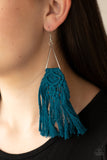Paparazzi Accessories Modern Day Macrame - Blue Earring - Pure Elegance by Kym