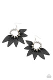 Paparazzi Jewelry Flower Child Fever - Black Earring - Pure Elegance by Kym